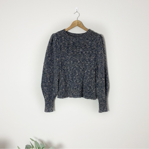 [Madewell] Women's Gray Speckled Pink Pullover Sweater Wool Blend - Picture 1 of 8